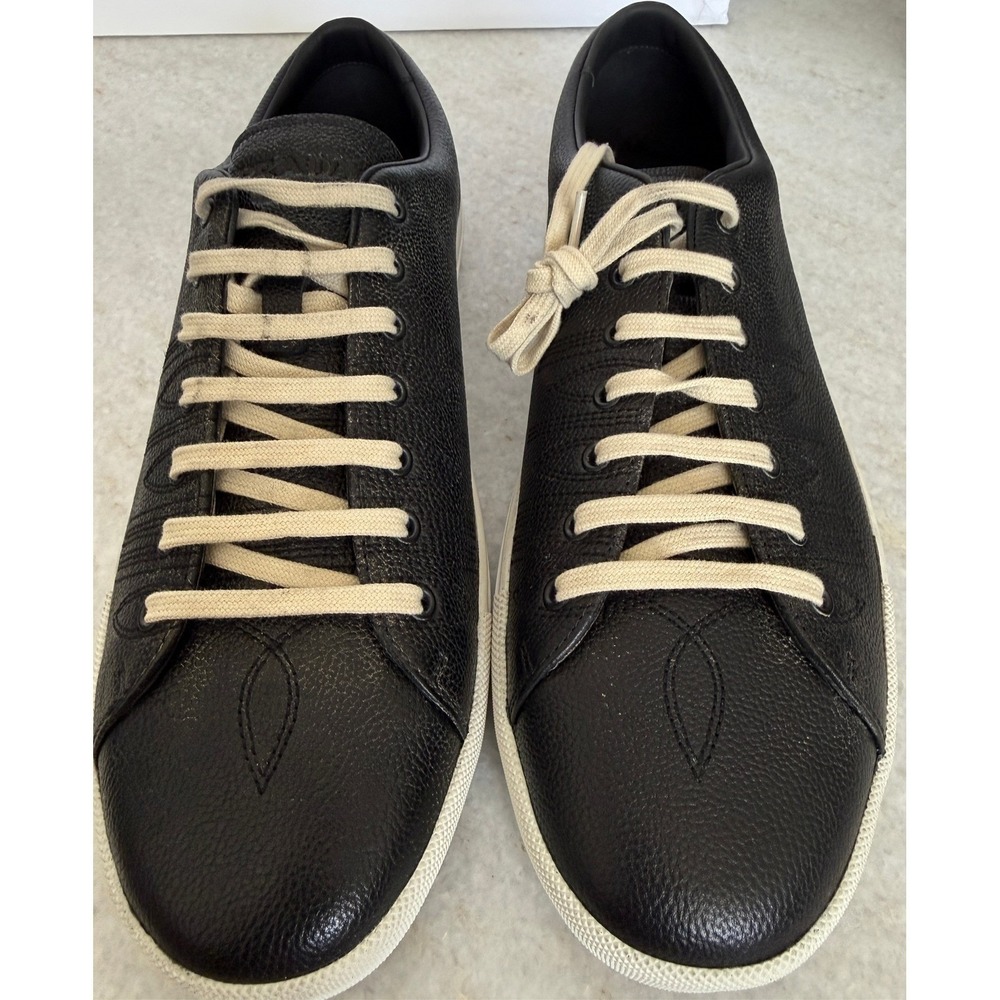 Prada 2EE448 Age Effect Men's Black Nappa Leather Sneakers Shoes, Size 9 - Picture 5 of 16